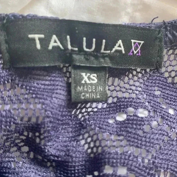Talula deep violet, lace semi sheer tank  top - Picture 6 of 9